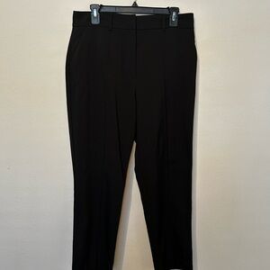 ASOS DESIGN Black High-Waist Tapered Work Pants – Size US 10 (UK 14, EU 42)